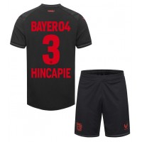 Bayer Leverkusen Piero Hincapie #3 Heimtrikotsatz Kinder 2023-24 Kurzarm (+ Kurze Hosen)